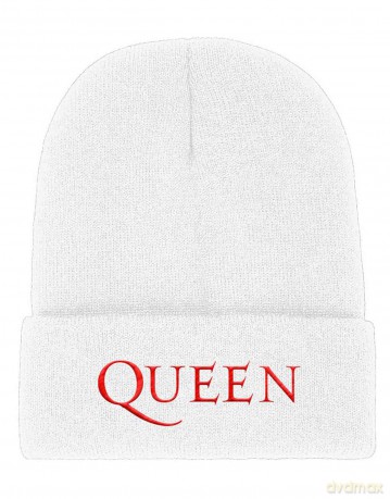 Queen: Unisex Beanie Hat: Logo (White)