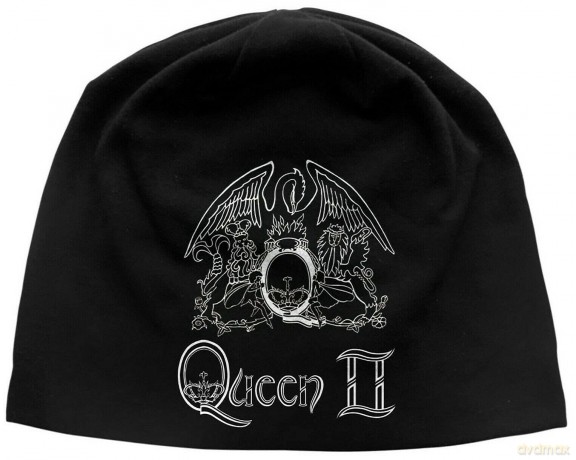 Queen: Unisex Beanie Hat: II Crest (Black)