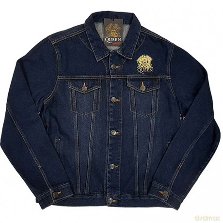 Queen: Unisex Denim Jacket: Classic Crest (Back Print) (XX-Large)