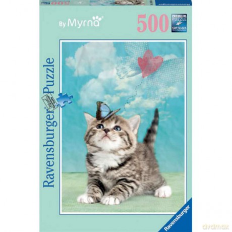 RAVEN 500 EL. Kotek z motylkiem [PUZZLE]
