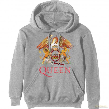 Queen: Unisex Pullover Hoodie: Classic Crest (Medium)