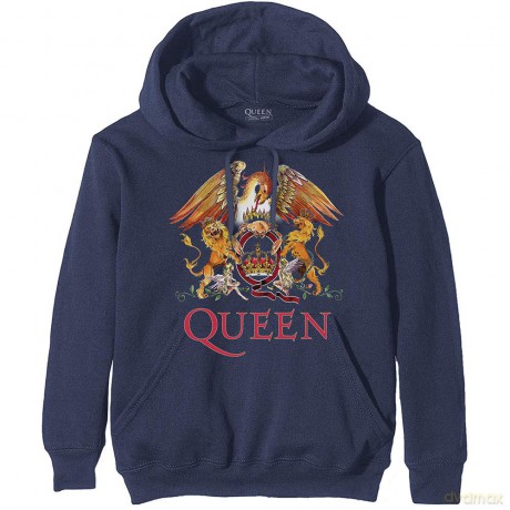 Queen: Unisex Pullover Hoodie: Classic Crest (X-Large)