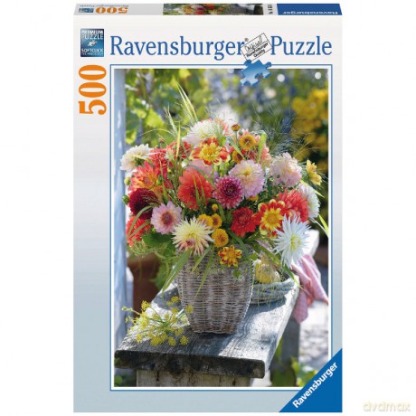 RAVENSBURGER 500 el. Bukiet Dalii [PUZZLE]
