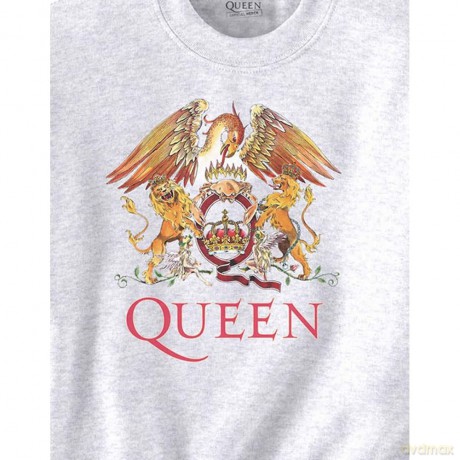 Queen: Unisex Sweatshirt: Classic Crest (White) (X-Small)