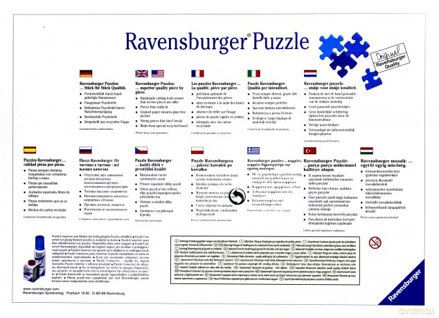 RAVENSBURGER 1000 el. Świat Disney Okrągłe [PUZZLE]