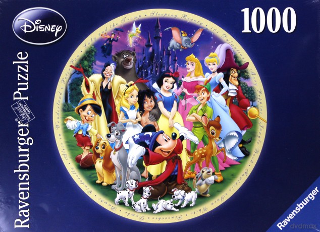 RAVENSBURGER 1000 el. Świat Disney Okrągłe [PUZZLE]