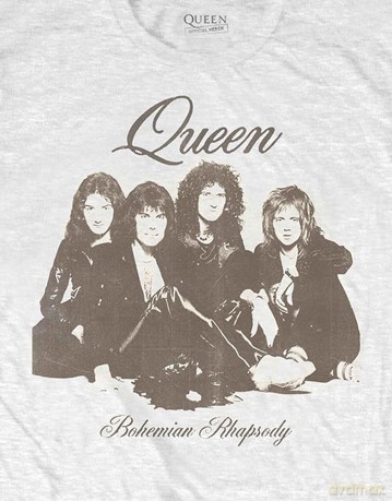 Queen: Unisex T-Shirt: Bo Rhap Portrait (White) (Medium)