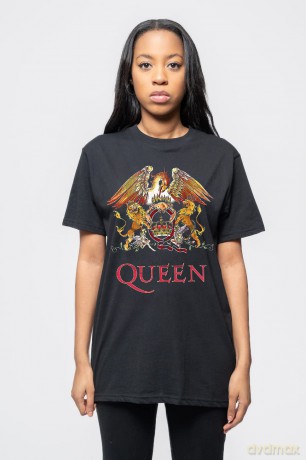Queen: Unisex T-Shirt: Classic Crest (Black) (XXXX-Large)