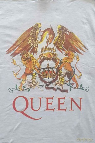 Queen: Unisex T-Shirt: Classic Crest (Grey) (Small)