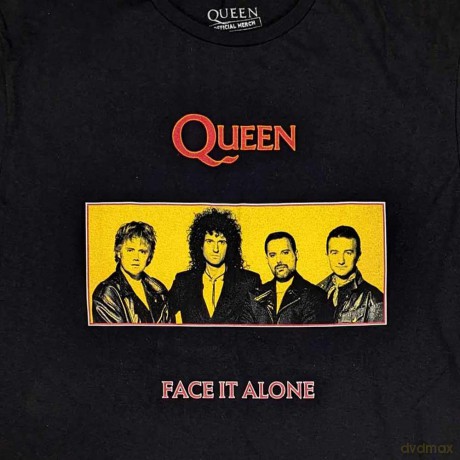 Queen: Unisex T-Shirt: Face It Alone Panel (Black) (Large)