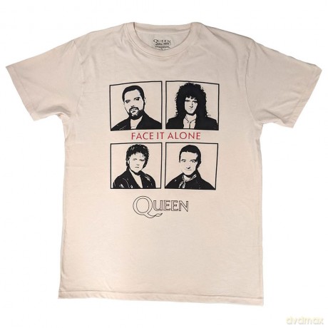 Queen: Unisex T-Shirt: Face It Alone Squares (Natural) (X-Large)