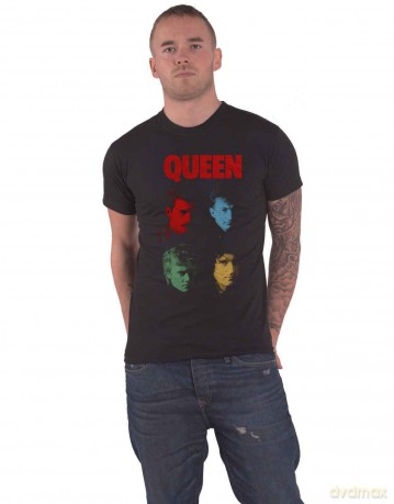 Queen: Unisex T-Shirt: Hot Space (Black) (Large)