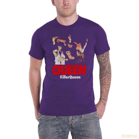 Queen: Unisex T-Shirt: Killer (Navy Blue) (Large)