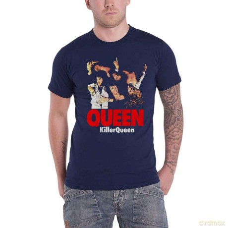 Queen: Unisex T-Shirt: Killer (Navy Blue) (X-Large)