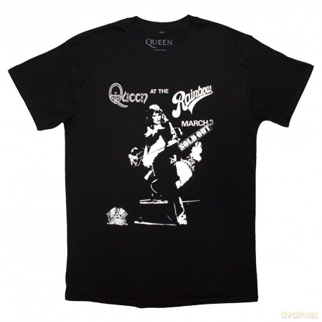 Queen: Unisex T-Shirt: Live Rainbow (Black) (Small)