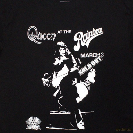 Queen: Unisex T-Shirt: Live Rainbow (Black) (Small)