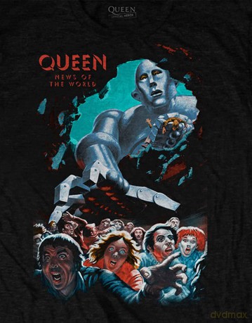 Queen: Unisex T-Shirt: News Of The World Vintage (Black) (Medium)