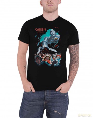 Queen: Unisex T-Shirt: News Of The World Vintage (Black) (Small)