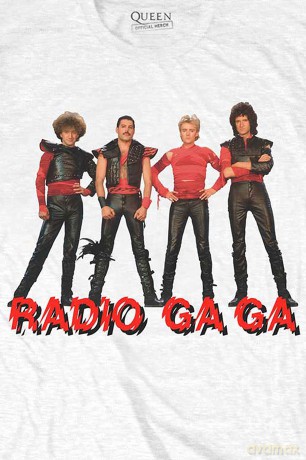 Queen: Unisex T-Shirt: Radio Ga Ga (White) (XX-Large)