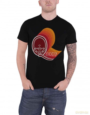 Queen: Unisex T-Shirt: Retro Logo (Black) (Small)
