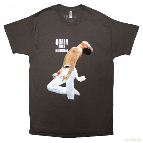 Queen: Unisex T-Shirt: Rock Montreal (Charcoal Grey) (Small)