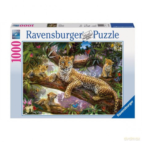 RAVENSBURGER 1000 el. Dumna Matka Leoparda [PUZZLE]