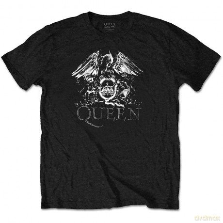 Queen: Unisex Tee: Crest Logo (Diamante) (Large)