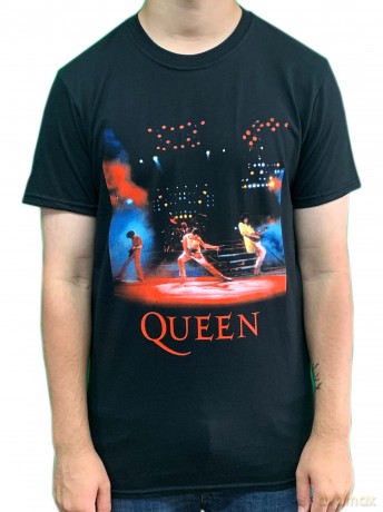 Queen: Unisex Tee: Live Shot Spotlight (Large)