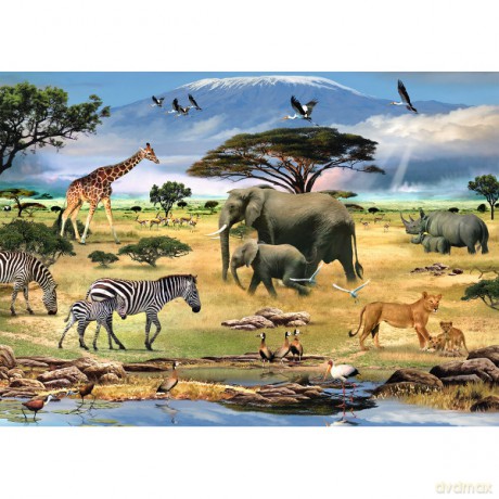 RAVEN 1000 EL. Afrykańskie Zwierzęta [PUZZLE]