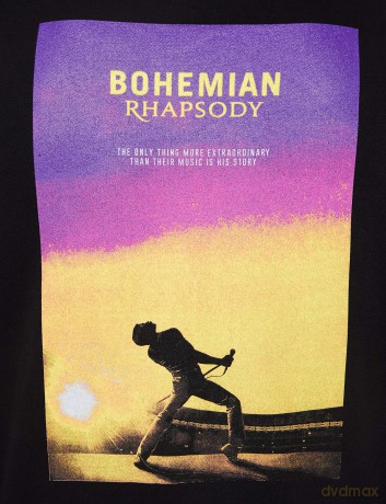 Queen: Unisex Zipped Hoodie: Bohemian Rhapsody Movie Poster (Black) (Back Print) (X-Large)