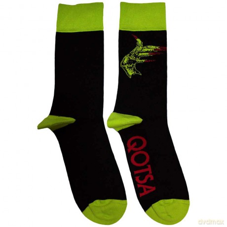 Queens Of The Stone Age: Unisex Ankle Socks: Green Hands (Black) (UK Size 7 - 11)