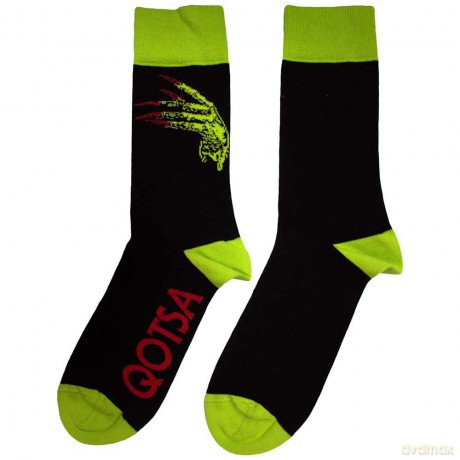 Queens Of The Stone Age: Unisex Ankle Socks: Green Hands (Black) (UK Size 7 - 11)