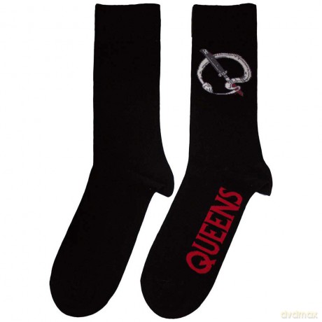 Queens Of The Stone Age: Unisex Ankle Socks: Q Emblem (Black) (UK Size 7 - 11)
