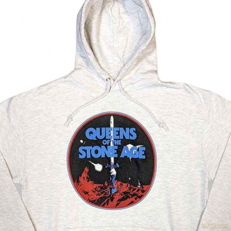 Queens Of The Stone Age: Unisex Pullover Hoodie: Branca Sword (Grey) (X-Large)