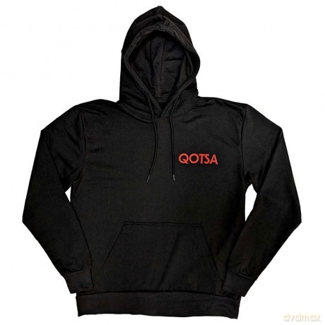Queens Of The Stone Age: Unisex Pullover Hoodie: Snake Logo (Black) (Back Print) (Large)
