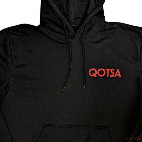 Queens Of The Stone Age: Unisex Pullover Hoodie: Snake Logo (Black) (Back Print) (Large)