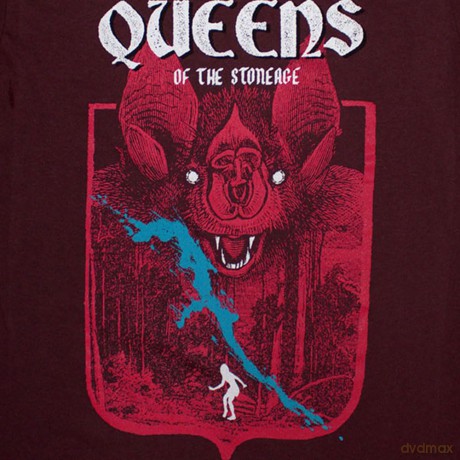 Queens Of The Stone Age: Unisex T-Shirt: Bat (Maroon Red) (Medium)