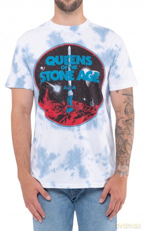 Queens Of The Stone Age: Unisex T-Shirt: Branca Sword (White) (Wash Collection) (Small)