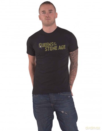 Queens Of The Stone Age: Unisex T-Shirt: Bullet Shot Logo (Black) (Small)