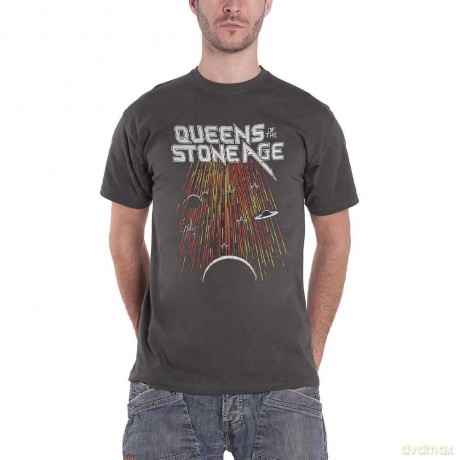 Queens Of The Stone Age: Unisex T-Shirt: Meteor Shower (Charcoal Grey) (Small)