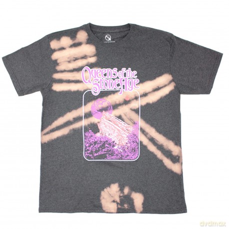 Queens Of The Stone Age: Unisex T-Shirt: Planet Frame (Black) (Wash Collection) (Large)