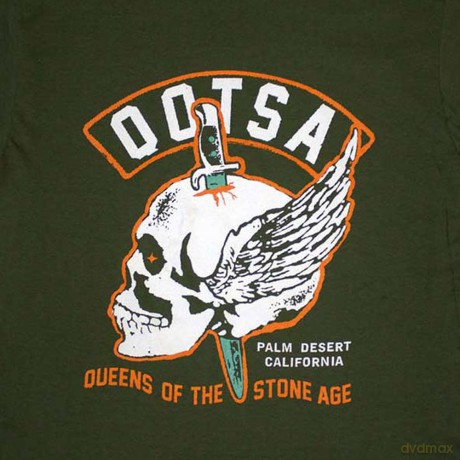 Queens Of The Stone Age: Unisex T-Shirt: Winged Skull (Green) (Medium)