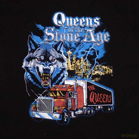 Queens Of The Stone Age: Unisex T-Shirt: Wolf Skyline (Black) (Large)