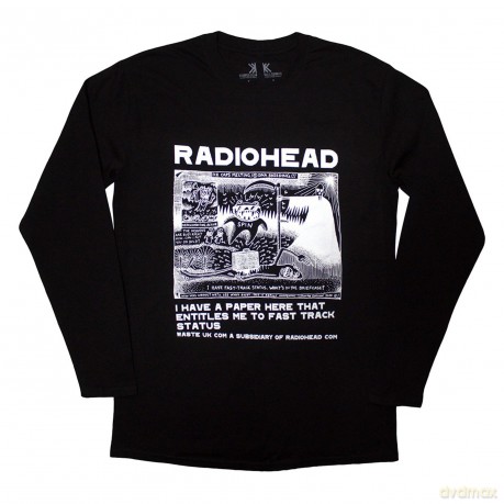 Radiohead: Unisex Long Sleeve T-Shirt: Ice Caps (Black) (Large)