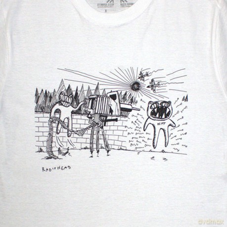 Radiohead: Unisex Organic T-Shirt: Despot (White) (Small)