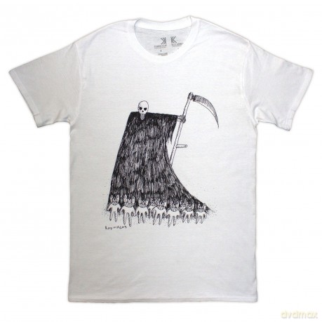 Radiohead: Unisex Organic T-Shirt: Grim Reaper (White) (Small)