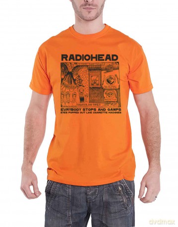 Radiohead: Unisex T-Shirt: Gawps (Orange) (X-Large)