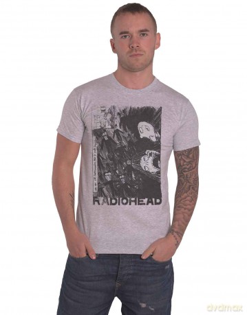 Radiohead: Unisex T-Shirt: Scribble (Grey) (Large)