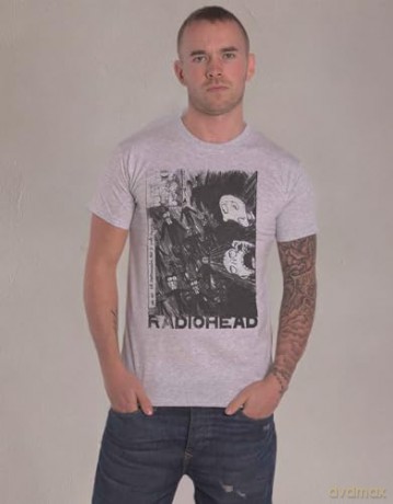 Radiohead: Unisex T-Shirt: Scribble (Grey) (Large)