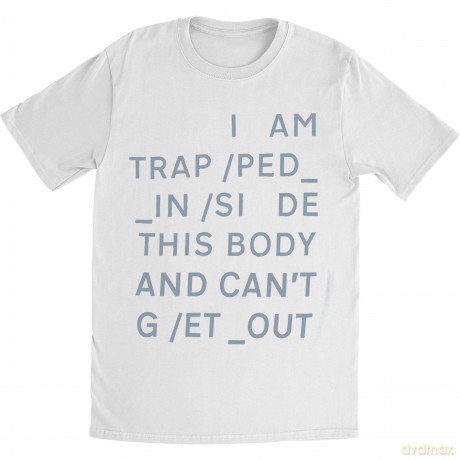 Radiohead: Unisex T-Shirt: Trapped (White) (Back Print) (Small)